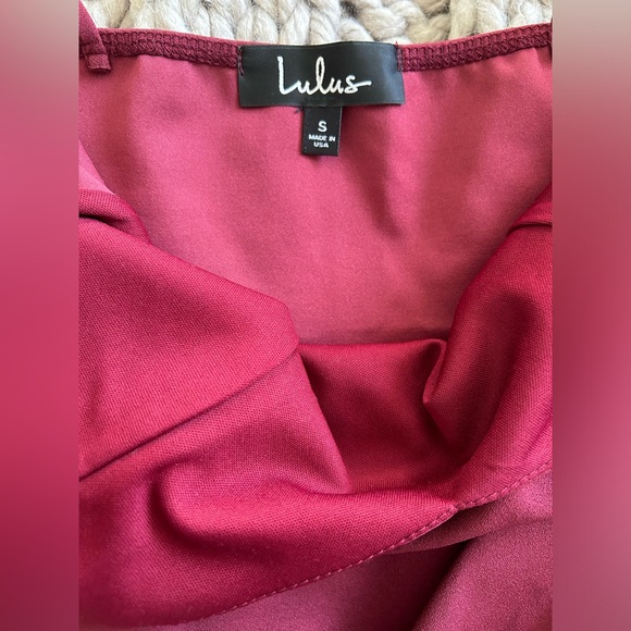 NWOT- Lulu’s- Forever Your Girl Wine Red Bodycon Dress- Size Small - Picture 5 of 12